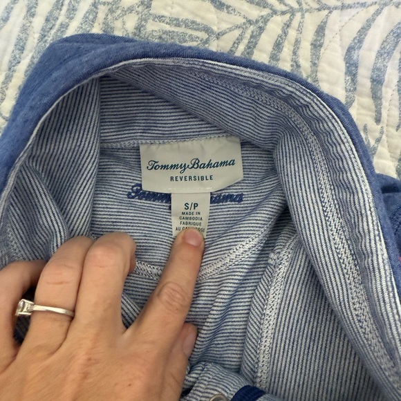 Tommy Bahama reversible full zip sweatshirt sz M new condition - Picture 4 of 6